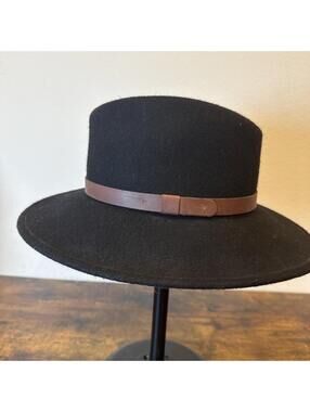 Vintage Lancaster Wool Fedora – Black – Leather Band – WPL 4384 – Size Medium –